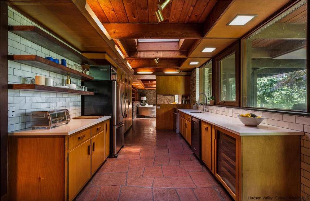 kitchen counters and cleared off shelves