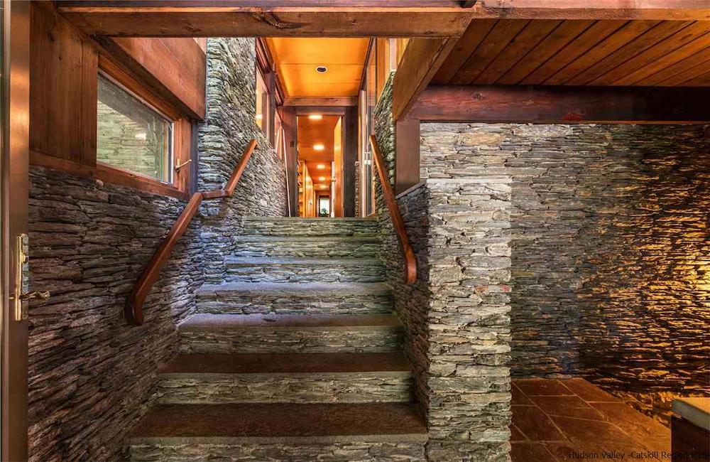 stone steps and hallway