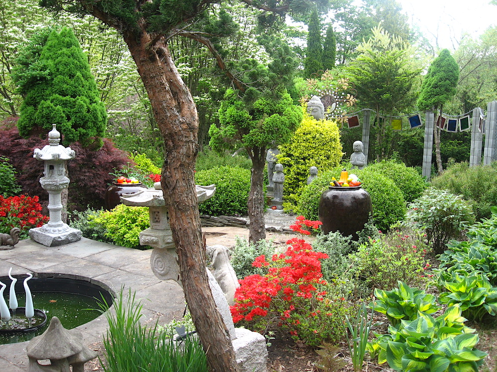 Buddha in a garden