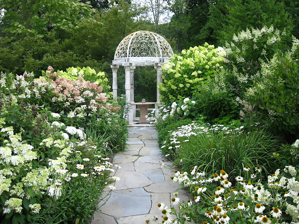 path to gazebo in a garden