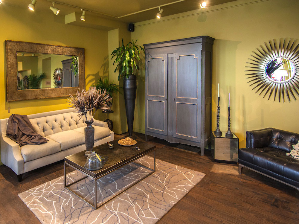 room filled with furniture