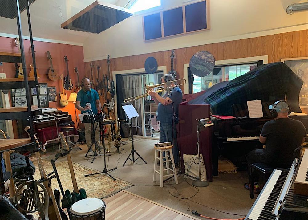 musicians at NRS recording studio
