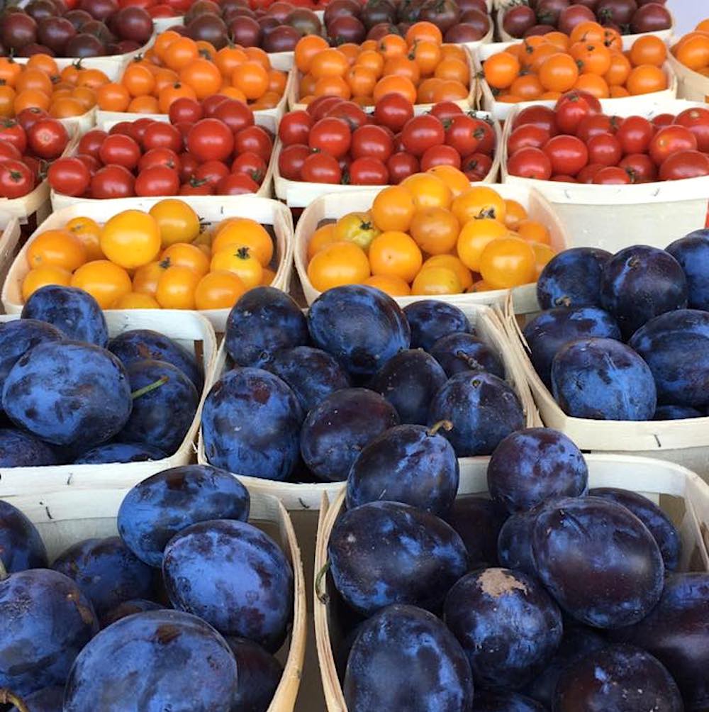 plums and cherries