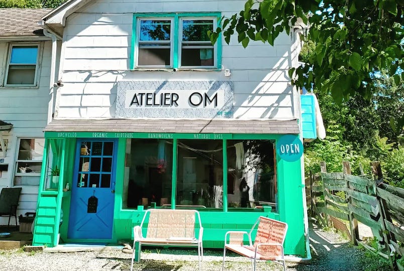 front of the shop