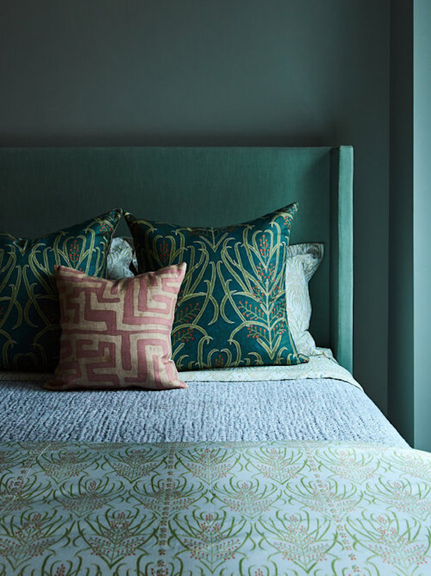Green bedroom by kate sears photography