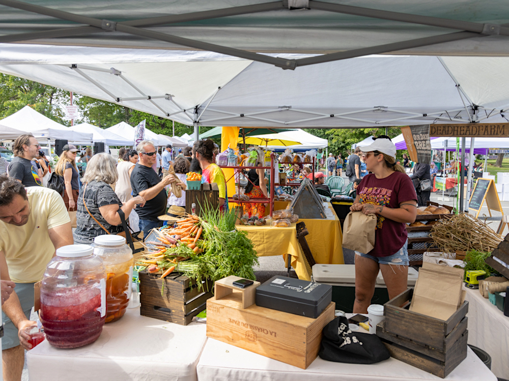 A busy day at the Saugerties NY Farmers Market