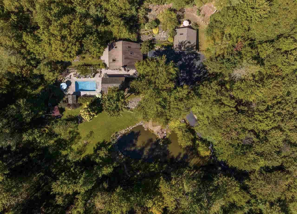 aerial view with property lines