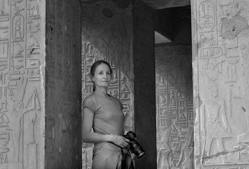 woman in temple in Egypt