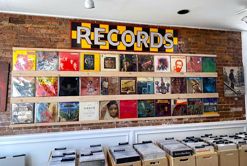 record in a store
