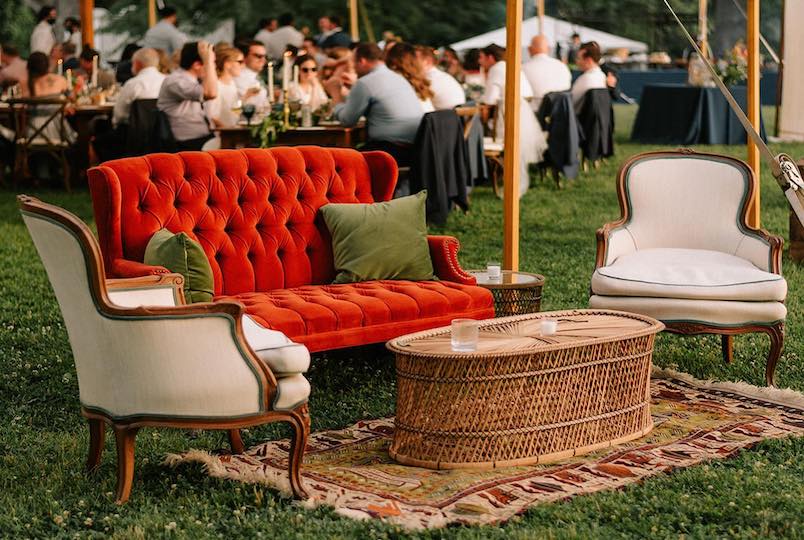 furniture outside at wedding