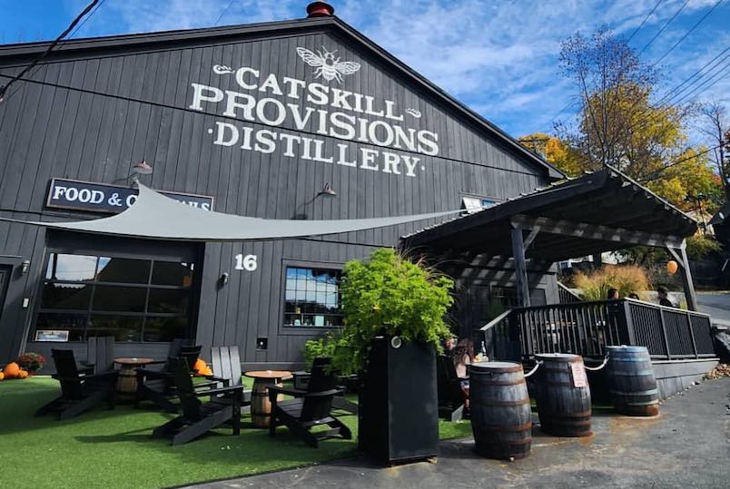 outside of the distillery building