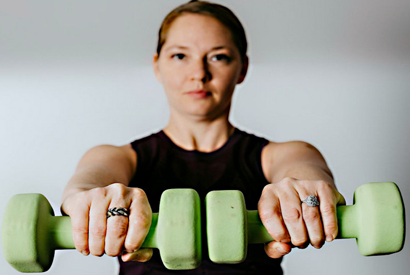 woman working out