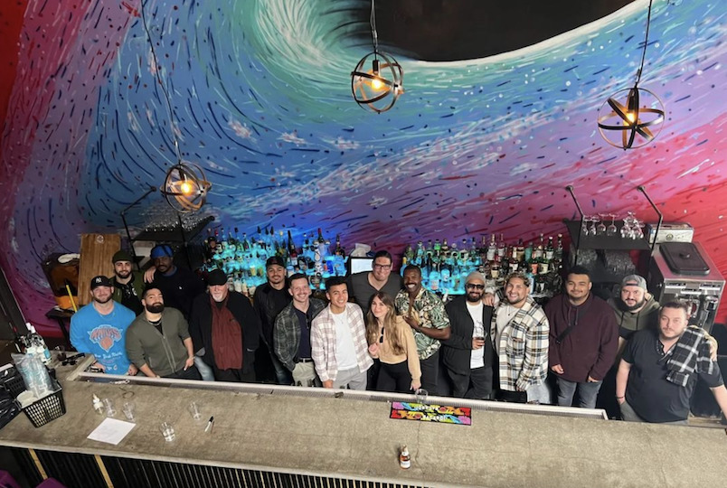 a bar filled with people