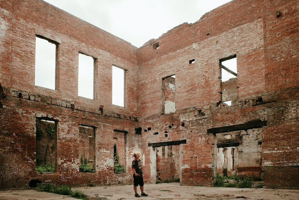Michael Dorg in front of the Milk Factory Hudson Valley