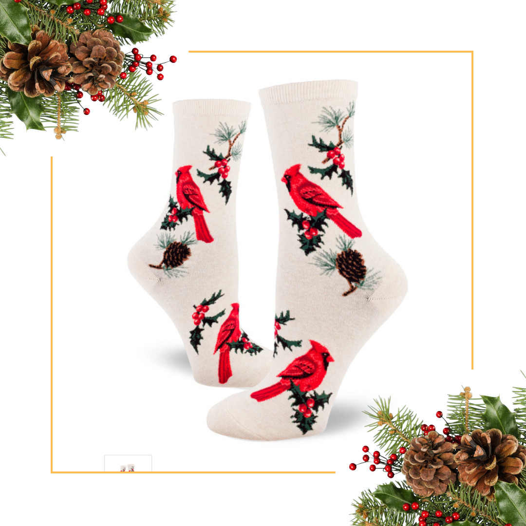 cardinal socks at Woodsock