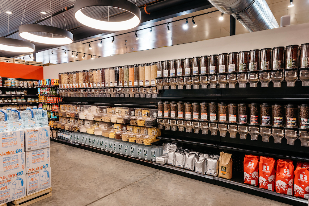 Coffee section of Sunflower Market in Woodstock NY