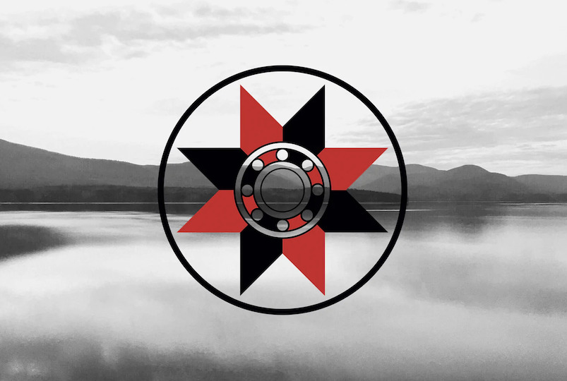 Cut Teeth Skate Shop logo over a B&W photo of the Ashokan Reservoir