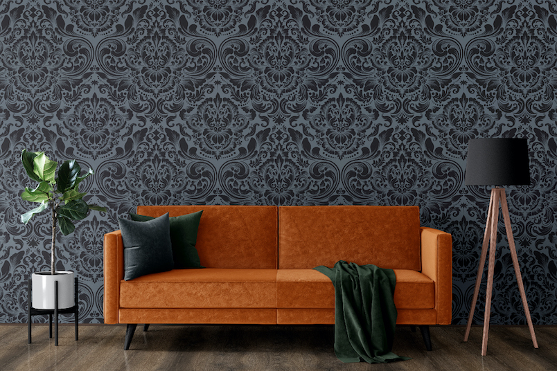 Kertese wallpaper in room setting