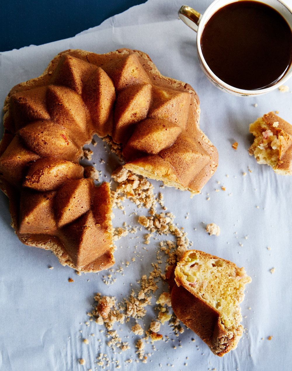 bunt cake and coffee