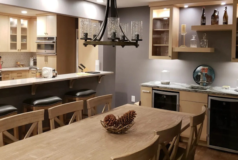 Kitchen with table and shelves etc designed by WCW Kitchens, Cabinets & Design in Kingston NY