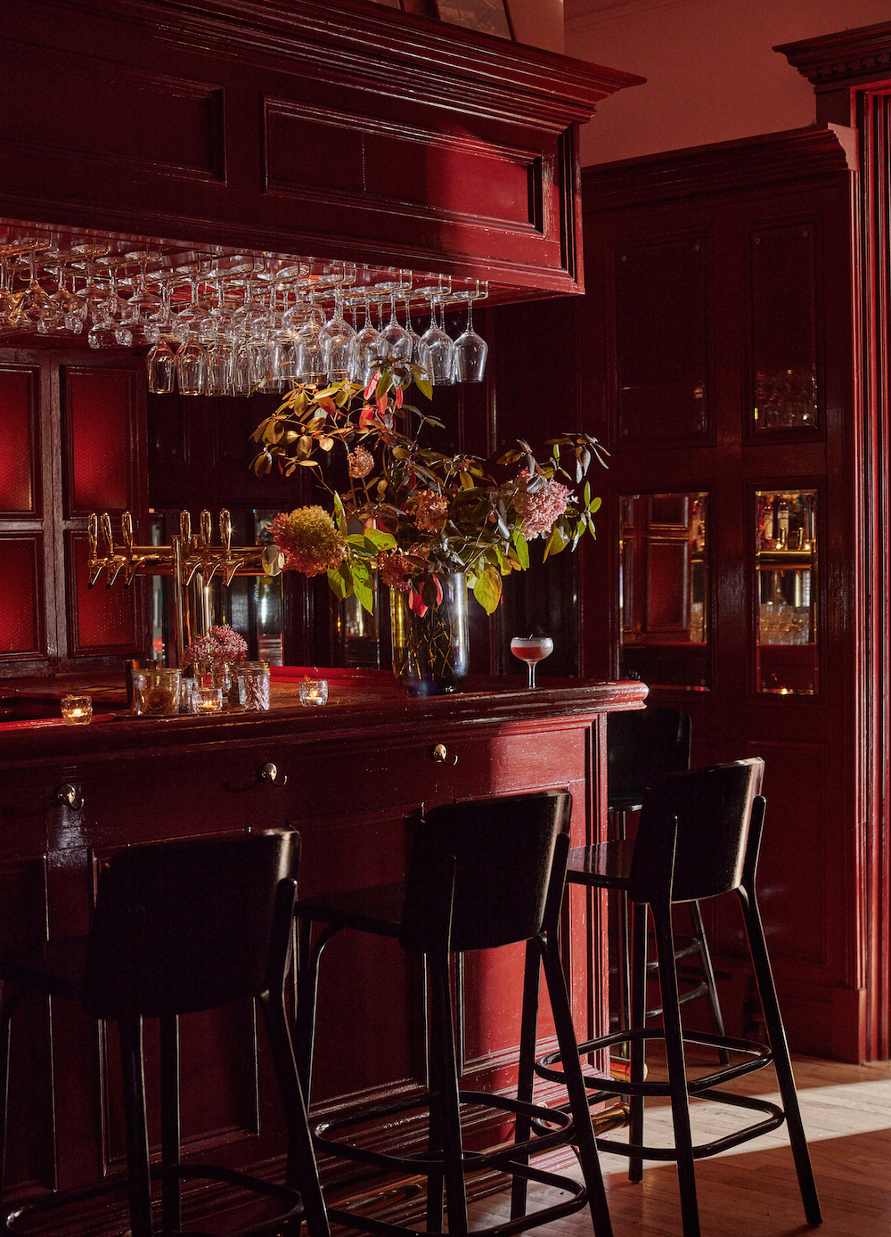 red bar at Habitas-on-Hudson in Staatsburg NY