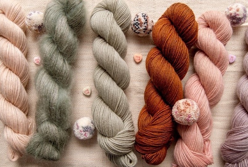 hand died Yarn from Cashmere Treats in Woodstock NY