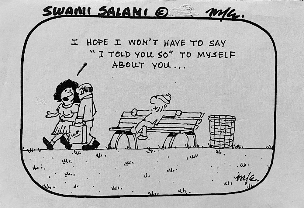 Woodstock's Michael Esposito illustrations for Swami Salami