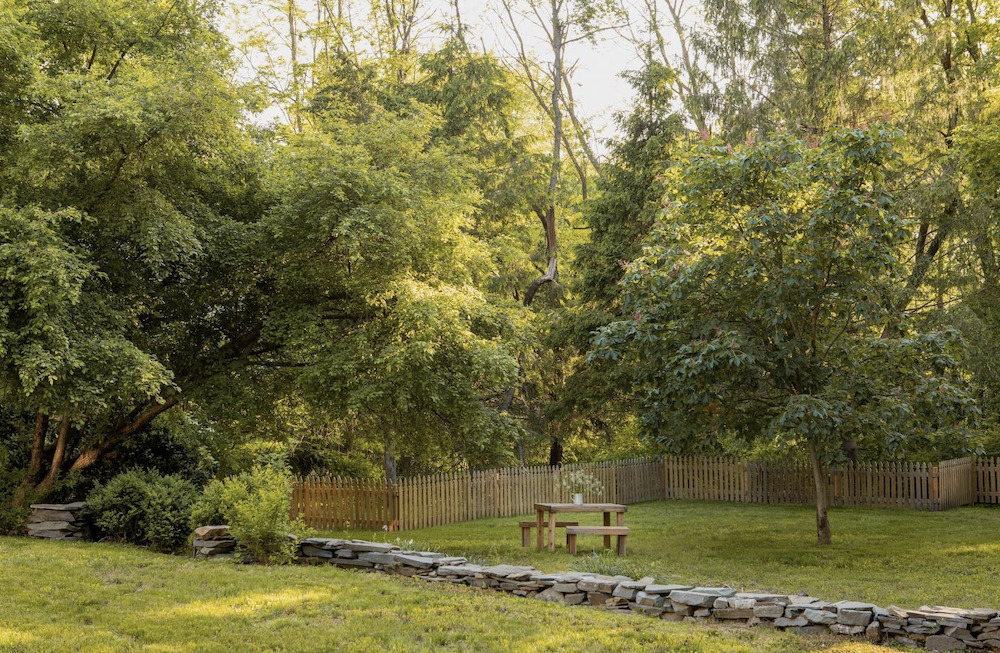 stone wall and lawn 256 Linden Avenue, Red Hook, NY | Jason Loeb | Listing Courtesy of Raj Kumar, Four Seasons Sotheby's International Realty