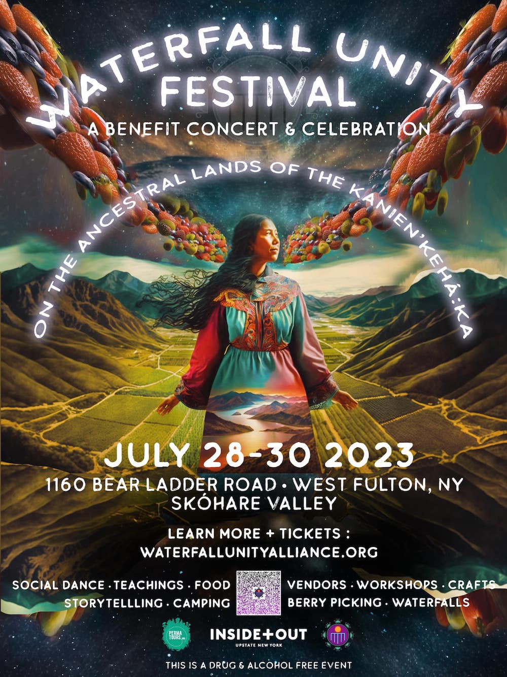 Waterfall Unity Festival 2023 at Iotsi’tsisons (Skywoman’s) Forever Farm