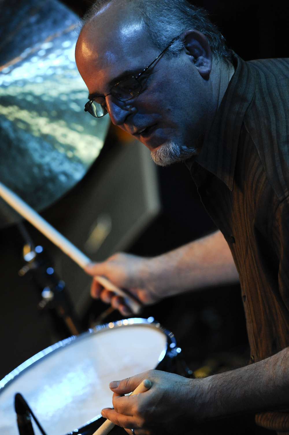 Harvey Sorgen playing the drums live at a show