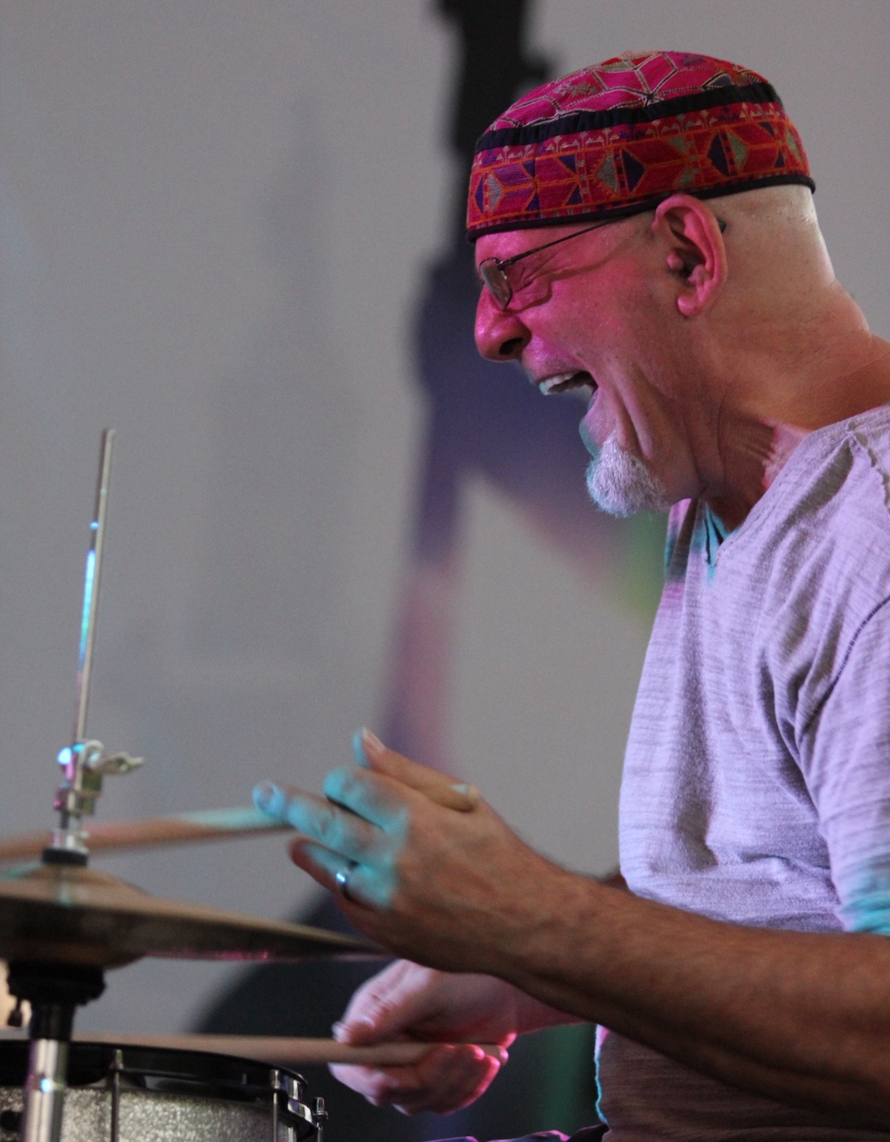 Harvey Sorgen playing the drums live at a show