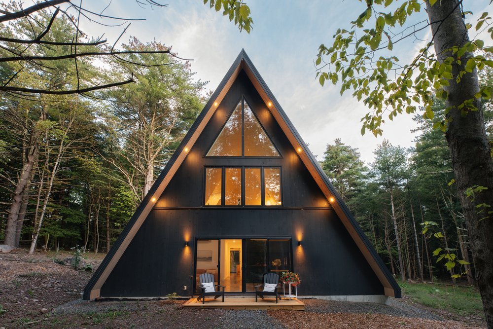 MJ Collum Country House Realty listing Onyx A-frame on Round Top, NY 305 Hearts Content Rd Round Top, NY