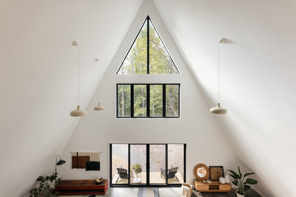 MJ Collum Country House Realty listing Onyx A-frame on Round Top, NY