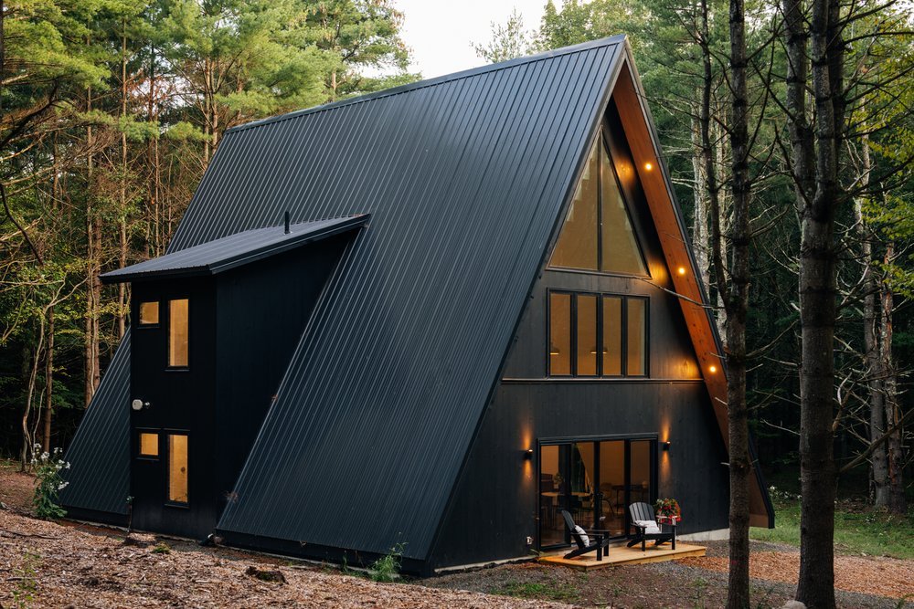 MJ Collum Country House Realty listing Onyx A-frame on Round Top, NY 305 Hearts Content Rd Round Top, NY
