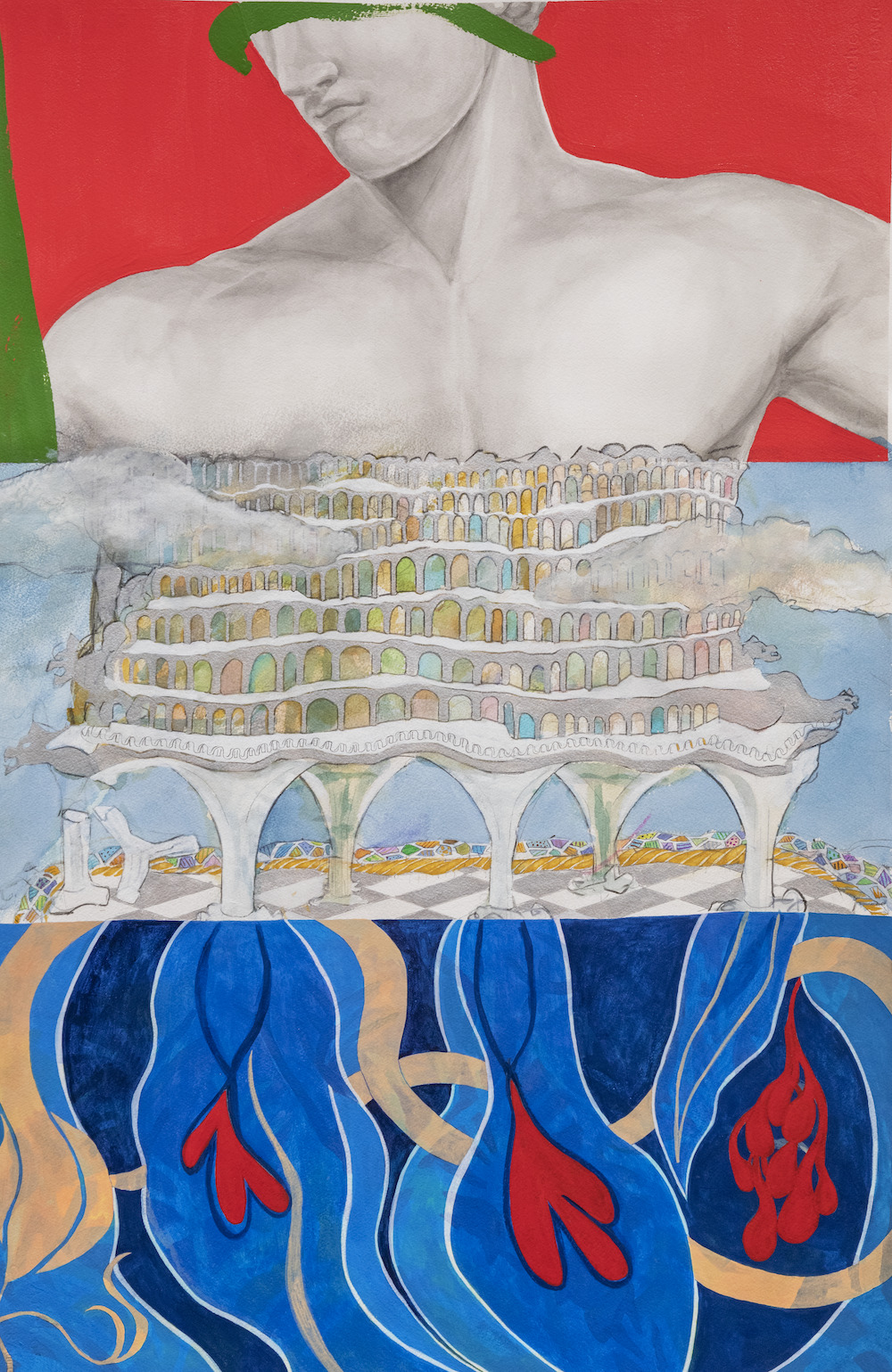 Exquisite Corpse Artwork by Abraham Cruz, Raul Castro-Cerrrato, Anita Ragusa